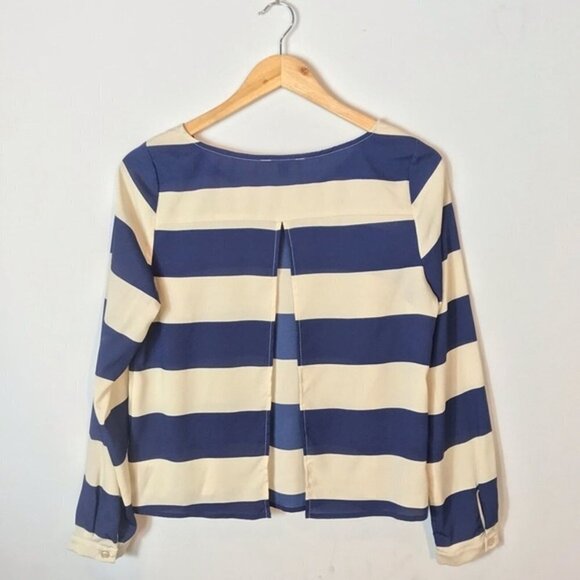 URBAN OUTFITTERS COPE Striped Slit Back Top - Picture 5 of 8